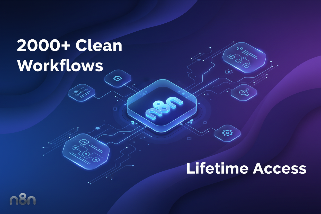 Lifetime Access to 2000+ Clean n8n Workflows